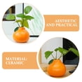 thumbnail image 3 of WHAMVOX Orange Hydroponic Flower Vase For Greenery And Fresh Flowers Small Decorative Ceramic Vase For Living Room Minimalist For Home Decor And Tabletop Display, 3 of 8
