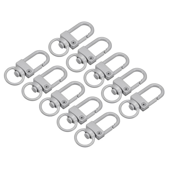 Swivel Clasps Snap Hook, 33x13mm Lobster Claw Clasp for DIY Grey 16Pcs