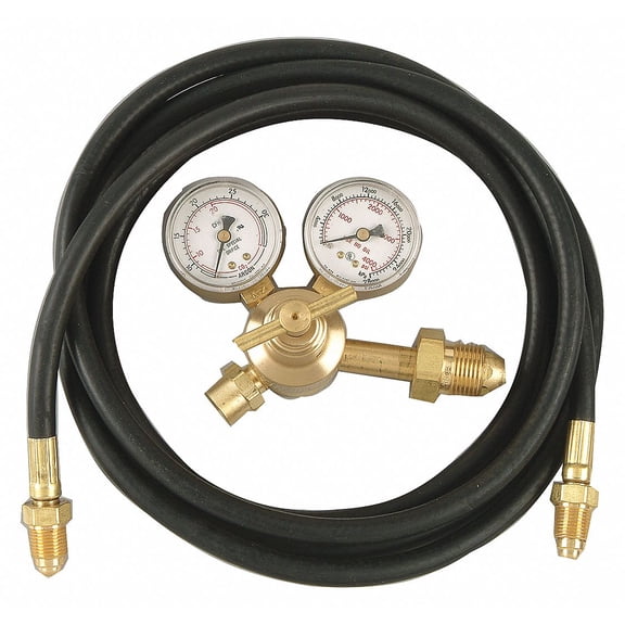 Radnor Model CF153-320H Victor Style Carbon Dioxide Single Stage Flowgauge Regulator Kit With 10' Hose, CGA-320