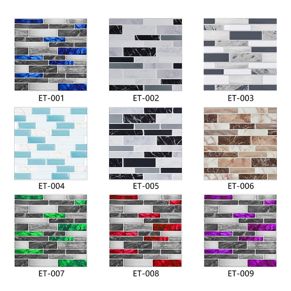 10-Pack Wall Panels Peel and Stick, Self Adhesive Waterproof Foam Wallpaper for Bedroom, Bathroom, Kitchen,6x6inch