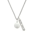 thumbnail image 1 of Delight Jewelry Silvertone Large Volleyball Silvertone Hope Anchors the Soul Bar Charm Necklace, 23", 1 of 4