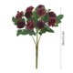 thumbnail image 3 of Flores Artificiales de Seda, 10 cabezas de Pintura al Óleo, Crisantemo y Hortensia, Burdeos, 3 of 4