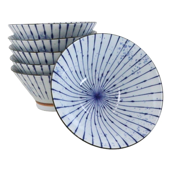 Pack Of 6 Fubuki Tokusa Made In Japan Medium 38oz Ramen Soup Rice Salad Bowls