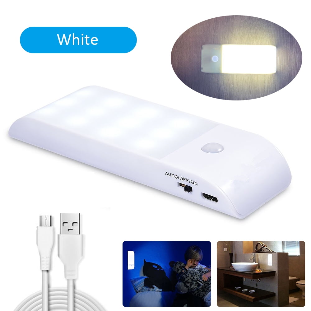 Details about   LED USB Rechargeable Magnetic Infrared Motion Sensor Induction Night Light Lamp 