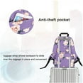thumbnail image 4 of Mosiso 15.6 16 inch Laptop Backpack for Women Business College School Travel Casual Daypack Bag with Luggage Strap & USB Charging Port, Purple Camellia, 4 of 6