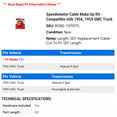 thumbnail image 2 of Speedometer Cable Make Up Kit - Compatible with 1956, 1959 GMC Truck, 2 of 2