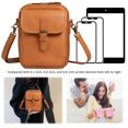thumbnail image 4 of PU Leather Small Crossbody Cell Phone Bag with Adjustable Removable Strap Zipper Shoulder Handbag Purse Cellphone Bag Wallet Purse for Women Men (Brown), 4 of 10