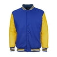 thumbnail image 5 of Men's Classic Snap Button Vintage Baseball Letterman Varsity Jacket (Burgundy/White, M), 5 of 13