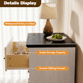 thumbnail image 4 of Homall Wooden 5 Drawer Dresser for Bedroom, Modern Chest of Drawers, Storage Cabinet Organizer with Metal Handles for Bedroom, Living Room and Closet, White and Black Top, 4 of 9