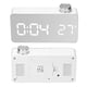 thumbnail image 5 of Reloj despertador con luz blanca para decoración de dormitorio con espejo LED elegante, 5 of 8