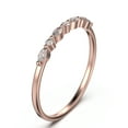 thumbnail image 2 of 0.14ct Petite Versailles Diamond Moissanite Ring Wedding Band 18K Rose Gold Over Silver, 2 of 4