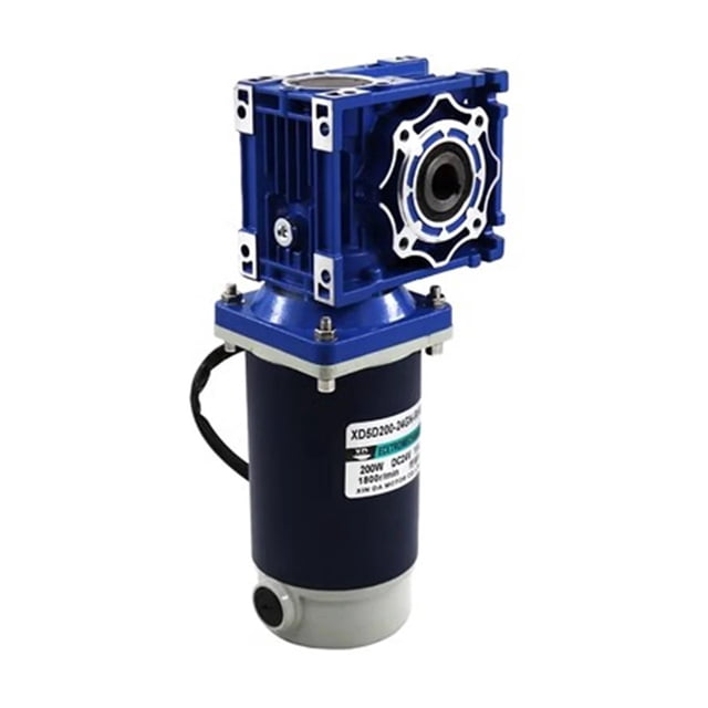 Moteur à Engrenages DC 200W 12V 24V Couple Élevé Rotation avant et Arrière RV30 2200RPM Régulation de Vitesse