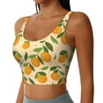 thumbnail image 2 of Sports Bras For Women Workout Tank Tops, Cute Orange Juicy Running Vest With Removable Cups, 2 of 2