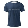 thumbnail image 4 of Big and Tall Shirts for Men God Shirts For Men: The Way The Truth Life Letter Printed Shirt T Tall Men's Mens Socks Nation T Work Sweatpants Mens Foil Top Tee Shirt 3XL, 4 of 4