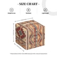 thumbnail image 4 of Lsque Traditional Tribal Aztec Printed Tissue Box Cover Holder, Facial Paper Organizer Dispenser,Square with Bottom Belt, PVC Leather Decorative Organizer, 4 of 8