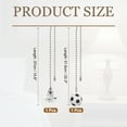thumbnail image 2 of Uxcell Ceiling Fan Pull Chain Crystal Diamond/Soccer Pull Chain Extension Fan Pulls Extender Set Ornament Pendant Clear/White, 2 of 6