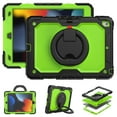 thumbnail image 4 of iPad 10.2 inch Case, iPad 9th/8th/7th Gen Case with 360° Ring Holder, Dteck Heavy Duty 3 in 1 Shockproof Bumper Full Body Drop Protection with Built-in Screen Protector, Black+Green, 4 of 8