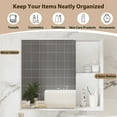 thumbnail image 4 of Giantex Bathroom Medicine Cabinet with Mirror, Wall Mounted Storage Cabinet, Space Saver for Bathroom, White, 4 of 8