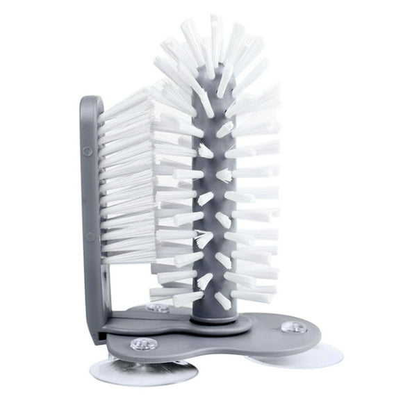 Product Cleaning Brush for Kitchen and Glass Bottles - Rotating Suction Cup Bowl Cup Wash Cup SqueegeeEfficient Bottle Glass Cleaning Tool for Home and Bar