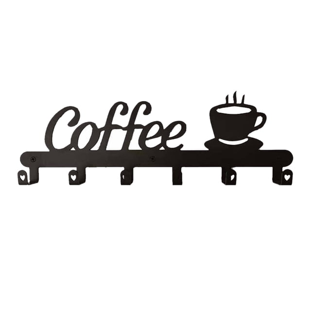GUOOL Wall Mounted Coffee Mug Holder Multifunction Tea Cups Rack for Restaurant