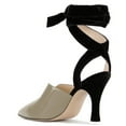 thumbnail image 4 of YDN Women Sexy Lace Up Mid Heels Sandals Pointed Closed Toe V Cut D'Orsay Ankle Strap Pumps Slingback Party Dress Shoes Size 13 Gray, 4 of 4