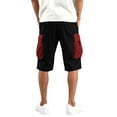 thumbnail image 5 of CCRFTGI Men's Casual Cargo Shorts Drawstring Elastic Waist Shorts Summer Work Shorts with Pockets Wine XL, 5 of 5
