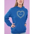 thumbnail image 2 of Amour Daisy Heart Hoodie Women -Image by Shutterstock, Female XX-Large, 2 of 4