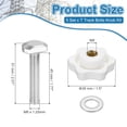 thumbnail image 2 of T Track Bolts Knob Kit, 5 Set M8 x 45mm x 38mm Threaded Bolts with Washers and 6-Star Knobs Nuts T Track Accessories for Woodworking Jigs and Fixtures, Silver White, 2 of 7
