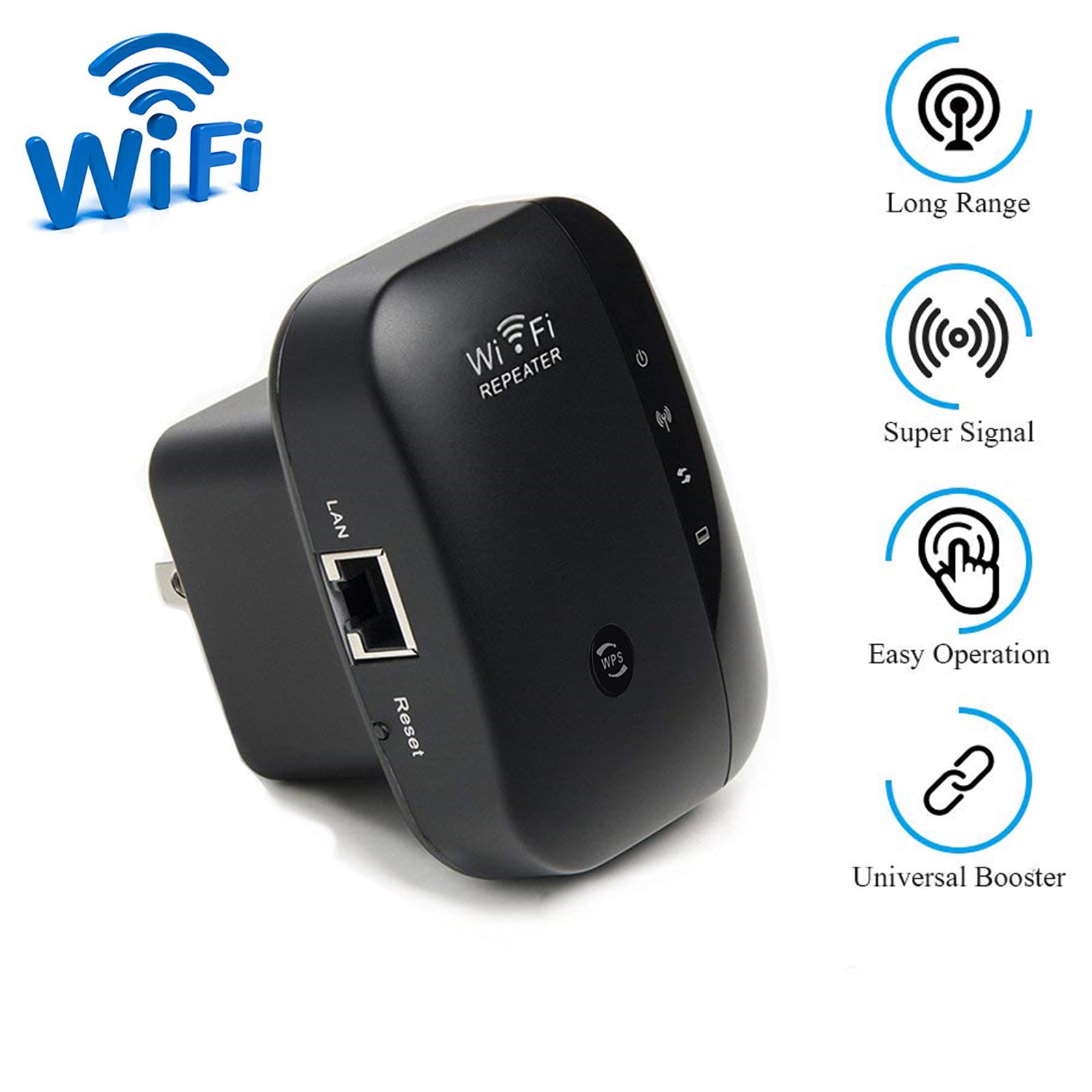 WWAVC Wireless Repeater 300Mbps WiFi Signal Amplifier Router Ap Dual-Port Dual-Antenna 300Mbps Dm-He109
