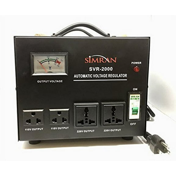 Simran Voltage Transformer Power Converter Regulator Stabilizer Power Converter BLACK (SVR-2000)