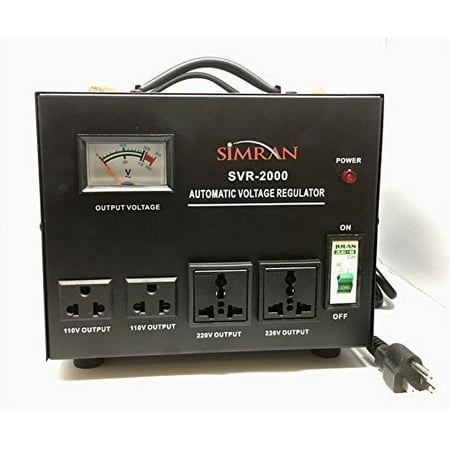Simran Voltage Transformer Power Converter Regulator Stabilizer Power Converter BLACK (SVR-2000)