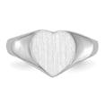 thumbnail image 5 of Auriga Fine Jewelry 14K White Gold 7.5x8.0 mm Closed Back Heart Signet Ring Size 5 for Women, 5 of 7