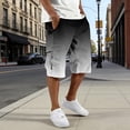 thumbnail image 5 of Men's Gradient Cargo Shorts, Drawstring Waist Loose Fit Utility Bottoms with Pockets, Summer Casual Streetwear for Outdoor Wear, 5 of 5