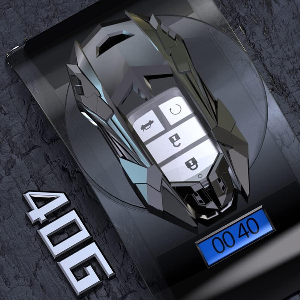 Key Fob Cover Compatible with Fit for Honda Civic Fit Accord Pilot Bin Chi Odyssey CR-V CRV URV XRV, 2/3/4 Buttons, Keychain Case Holder Protector,Grey