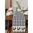 thumbnail image 2 of Black White Plaid Rooster Table Runner Vintage Farmhouse Checkered Tablerunners 13 x 72 Inch, Table Decorations Tabletop Scarf for Summer Gathering Holiday Farmhouse Kitchen Dining Decor, 2 of 6