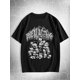 thumbnail image 1 of Camiseta informal con estampado de calavera para hombre: cuello redondo, manga corta, ideal para todas las estaciones, ideal para deportes de ocio., 1 of 6