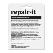 Dentemp Repair-It - Denture Repair Kit- Repairs Broken Dentures, Mends Cracks and Replace Loose Teeth - 4 Count Value Pack
