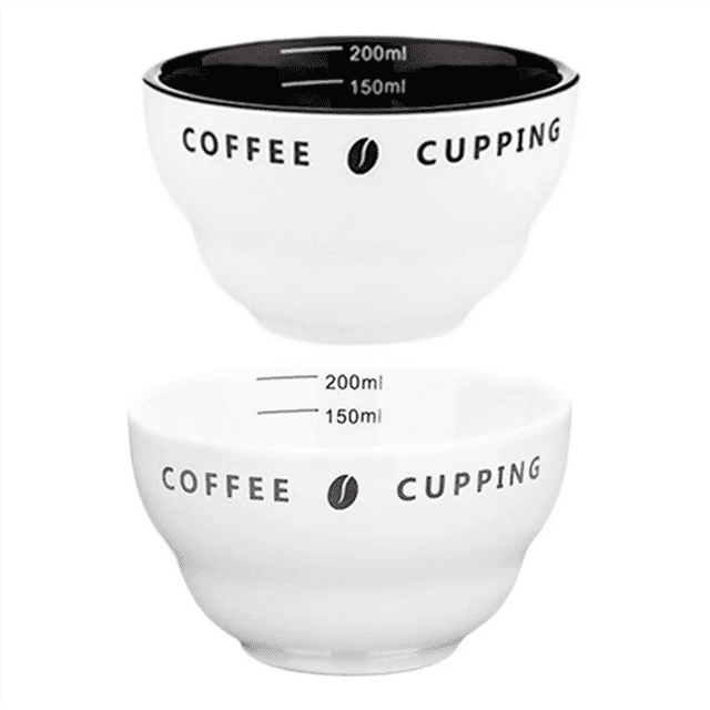 Coffee Cup 200ml Measuring Cup Stackable with Scale Coffee Tasting Bowl Professional Ceramic Coffee Cup Measuring Cup