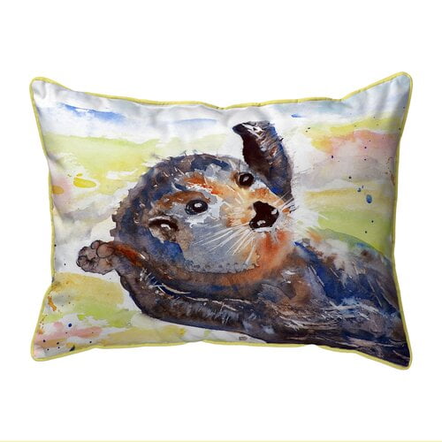Betsy Drake Interiors Otter Indoor/Outdoor Lumbar Pillow