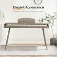 thumbnail image 6 of GLARRY Digital Piano Keyboard, 88 keys Full Weighted Electric Piano, Heavy Hammer Action Keyboard with 3 Pedals for Beginner, Bluetooth, Power Supply, 2 Speakers (Grey), 6 of 7