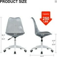 Acrylic Clear Ghost Chair with Wheels Adjustable Height Modern Office
