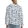 thumbnail image 7 of Lsque penguin tree star Pattern Casual Women's Hoodie,Hooded Sweatshirt with Kangaroo Pocket,Pullover Hoodie with Eye-catching Drawstrings-XX-Large, 7 of 7