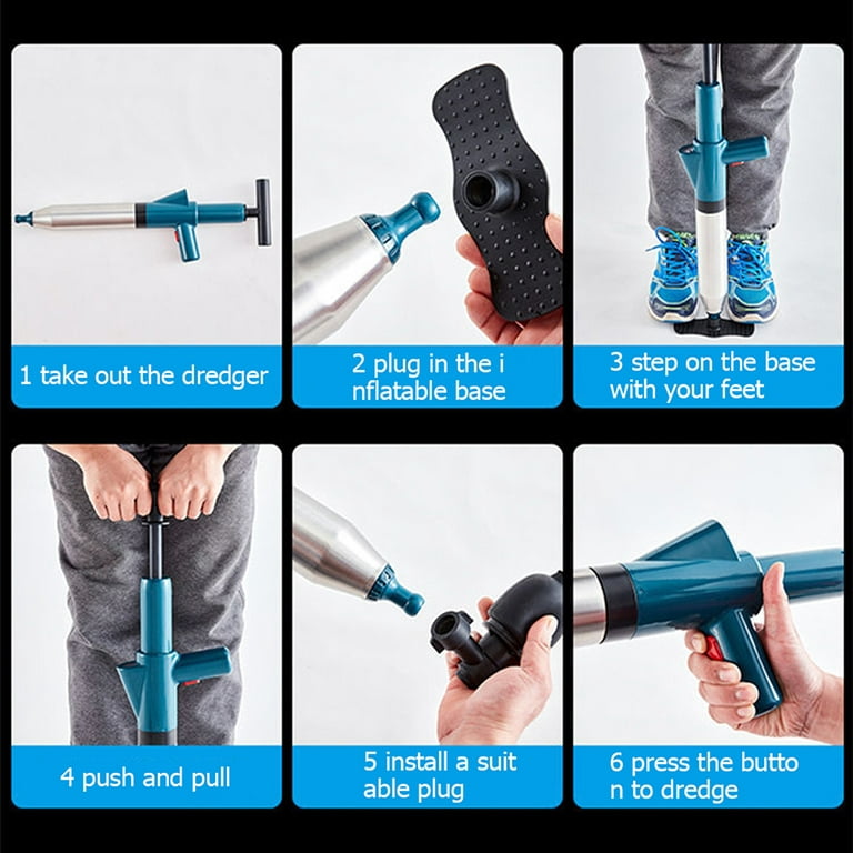 Drain cleaning pump, push&pull, PUSH-UP