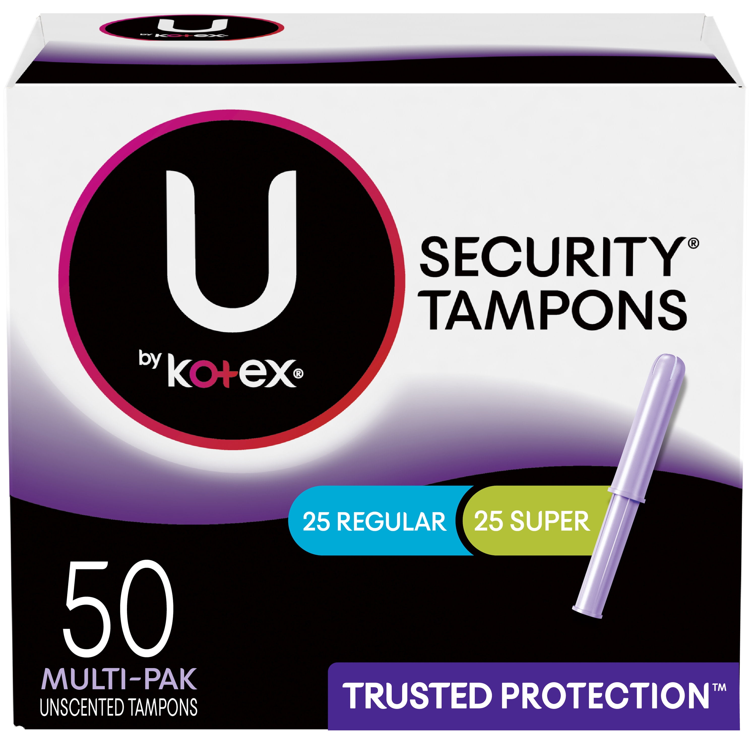 U by Kotex Security Tampons, Multipack, Regular/Super Absorbency