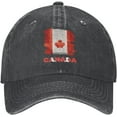 thumbnail image 4 of Vinage Canada Flag Casquette Hat Dad Trucker Flat Bill Baseball Cap for Men Women Adjustable, 4 of 10