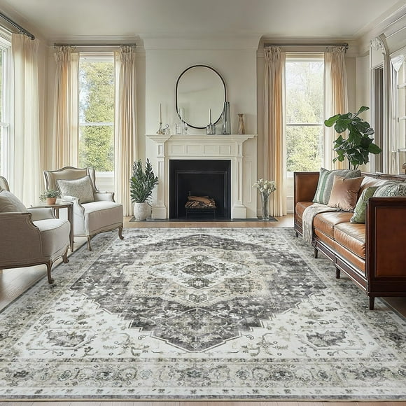 Alfombra AMADA HOMEFURNISHING gris, 240 x 300 cm, lavable