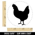 thumbnail image 2 of Chicken Standing Solid Self-Inking Rubber Stamp Ink Stamper - Purple Ink - Small 3/4 Inch, 2 of 7