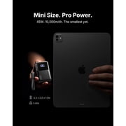 INIU Portable Charger, Ultra Mini 10000mAh 45W Fast Charging with Detachable Cable, Flight-Safe Travel USB C Power Bank for iPhone 17 16 Samsung S26, Google Pixel iPad etc, Black