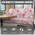 thumbnail image 4 of Aplkyhs Pink Flower RV Dinette Cushions Comfortable RV Dinette Cushion Covers for Women Couch Cushion Covers Universal Loveseat Sofa Chair Cover Furniture Protector Camper Must Haves, 4 of 7