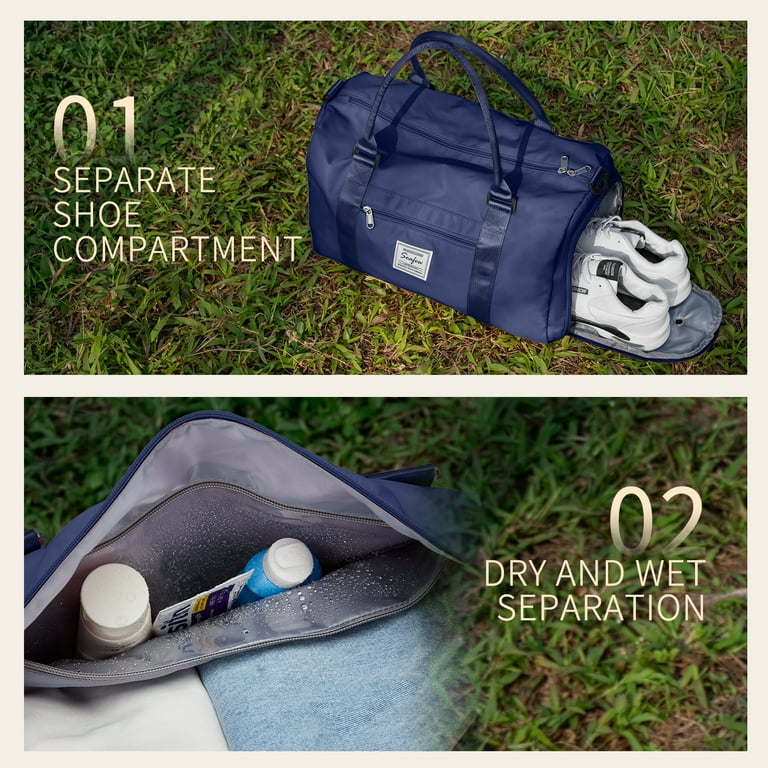 NUBILY Sports Gym Bag Duffel Bags With Shoes Compartment Waterproof